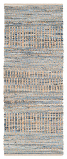 Safavieh Cape Cod Collection CAP353 Rug, Natural/Blue, 2'3"x8'