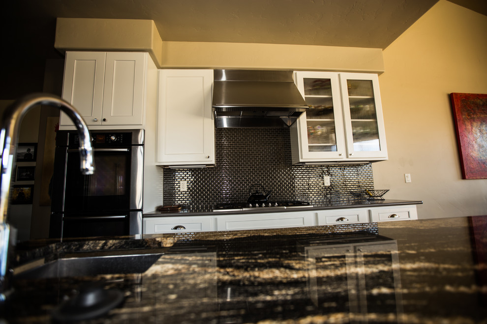 Inspiration for a rustic kitchen remodel in Denver