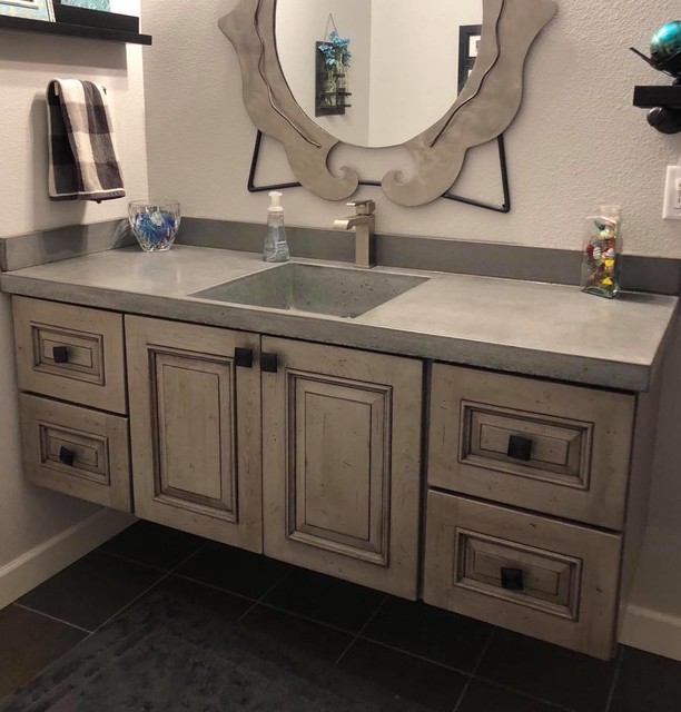 Concrete Vanity Tops With Integrated Ramp Sinks Other By