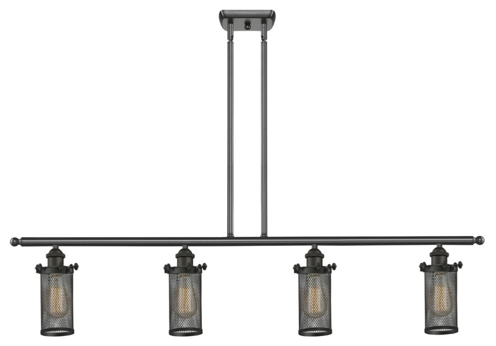 Austere Bleecker 3 Light Island Light in Oil Rubbed Bronze Industrial