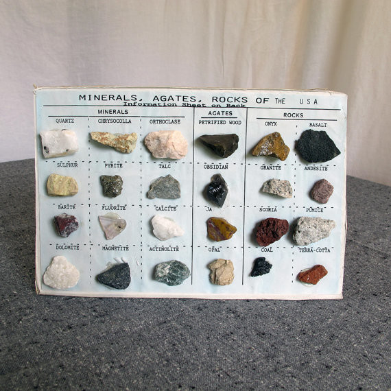 Mineral Collection, 1950s Minerals and Agates by Nick Haus