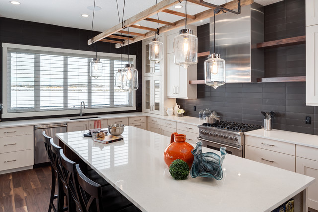 Traditional Prairie Residence transitional-kitchen