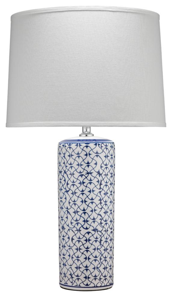 Vivian Table Lamp, Blue and White Ceramic