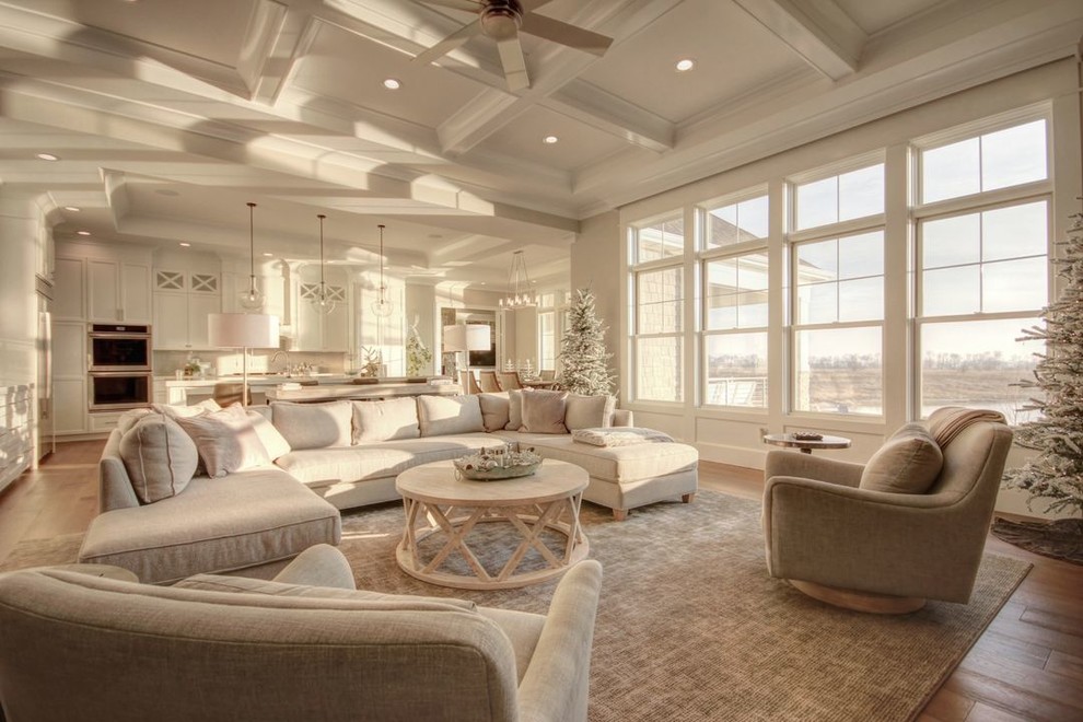 Transitional home design photo in Chicago