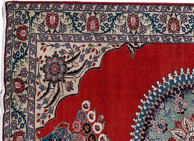 Consigned, Persian Rug, 7'x10', Handmade Wool Sarouk