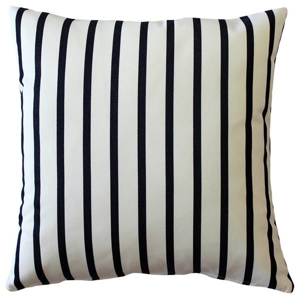 Pillow Decor Sunbrella Lido Indigo Stripes Outdoor Pillow 20 X20