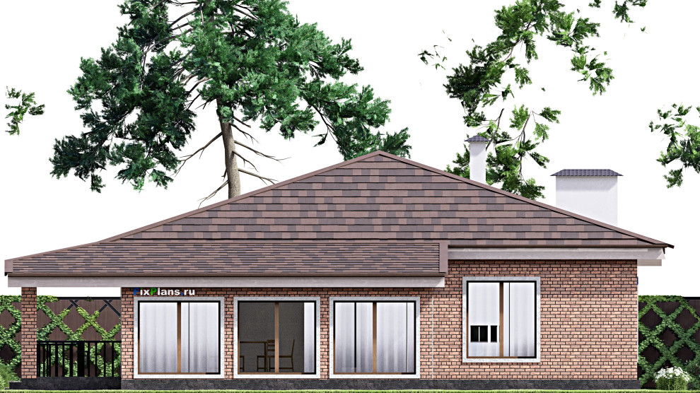 Проект одноэтажного дома 15х21м S208м2 F-14273