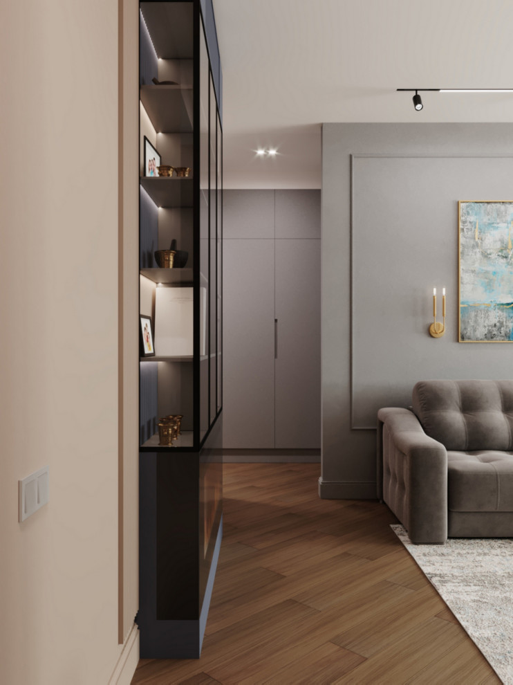 Кухня-гостиная в  ЖК "Filicity"шкаф