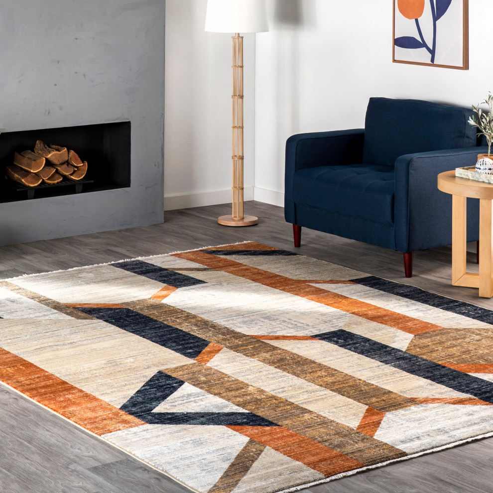 nuLOOM Doria Geometric Modern Area Rug, 5' x 8' Contemporary Area