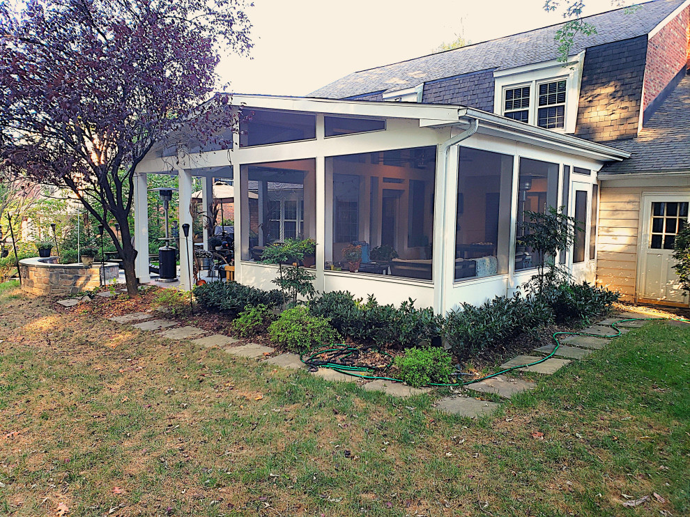 Screened Deck and Stone Patio