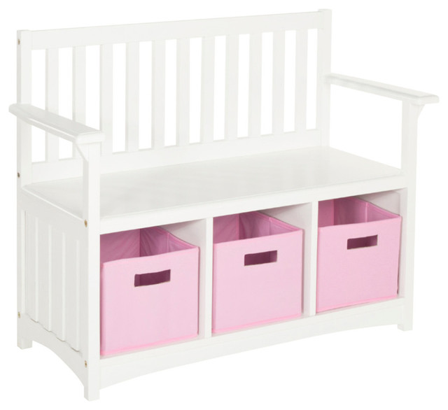 kids white bench