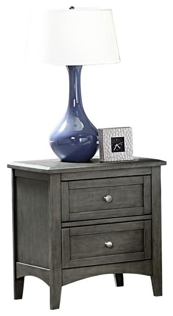 Gadison Rustic Nightstand Gray Transitional Nightstands And Bedside Tables By Amoc
