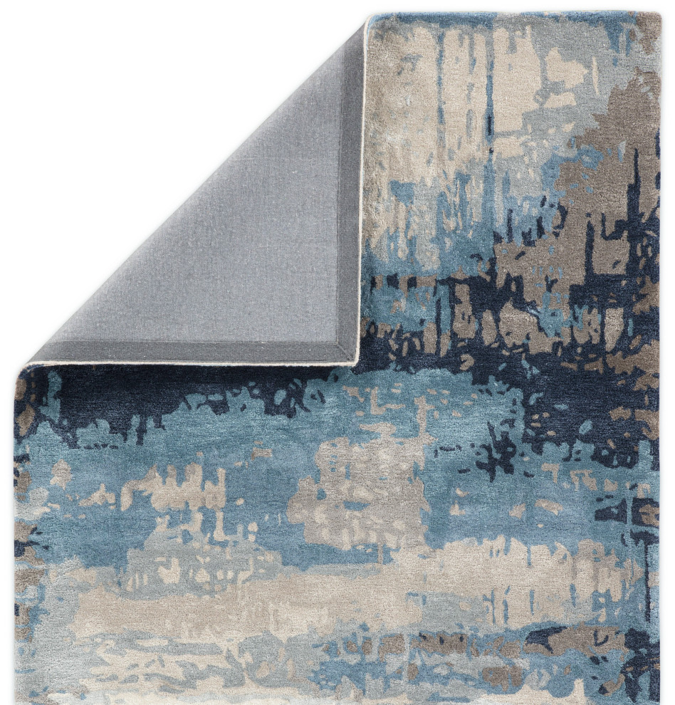 Jaipur Living Benna Handmade Abstract Blue/ Gray Area Rug, 5'X8', 8'X11