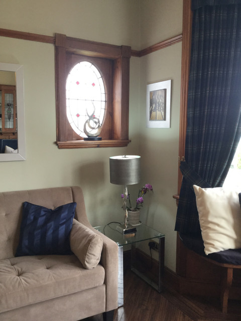 Transitional Family Lounge nyklassisk-vardagsrum
