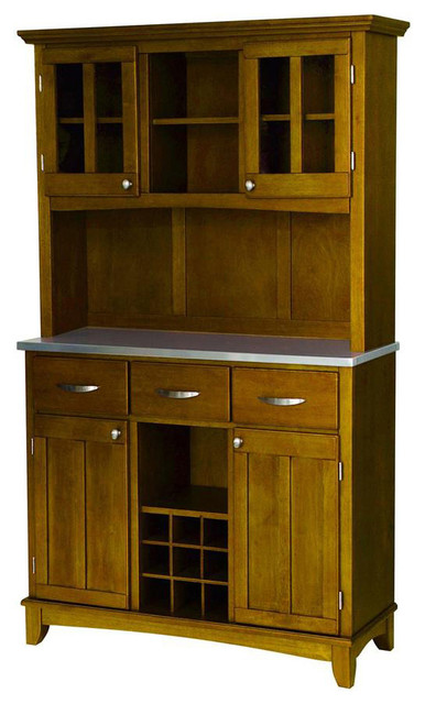 Buffet with Hutch in Oak Finish - Contemporary - China ...