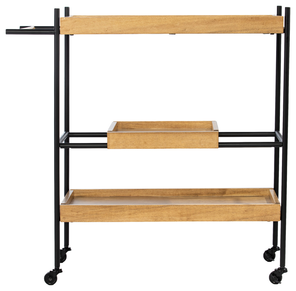 Thomas Rolling Bar Cart Industrial Bar Carts by SEI Houzz