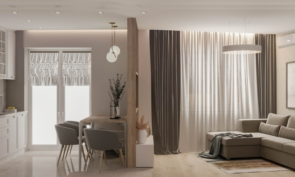 Квартира в современном стиле с теплыми тонами и уютной атмосферой