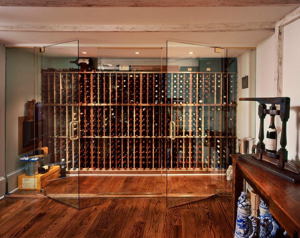 Contemporary wine cellar in New York.