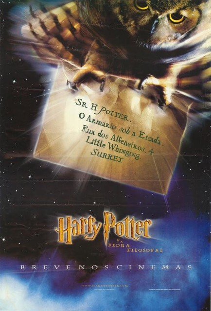 Harry Potter and the Sorcerer's Stone 24 x 36 Movie Poster - Brazilian Style A
