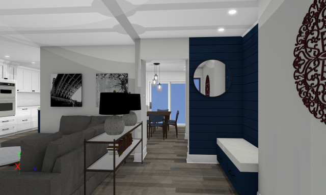 Oak Forest Split Level transitional-rendering