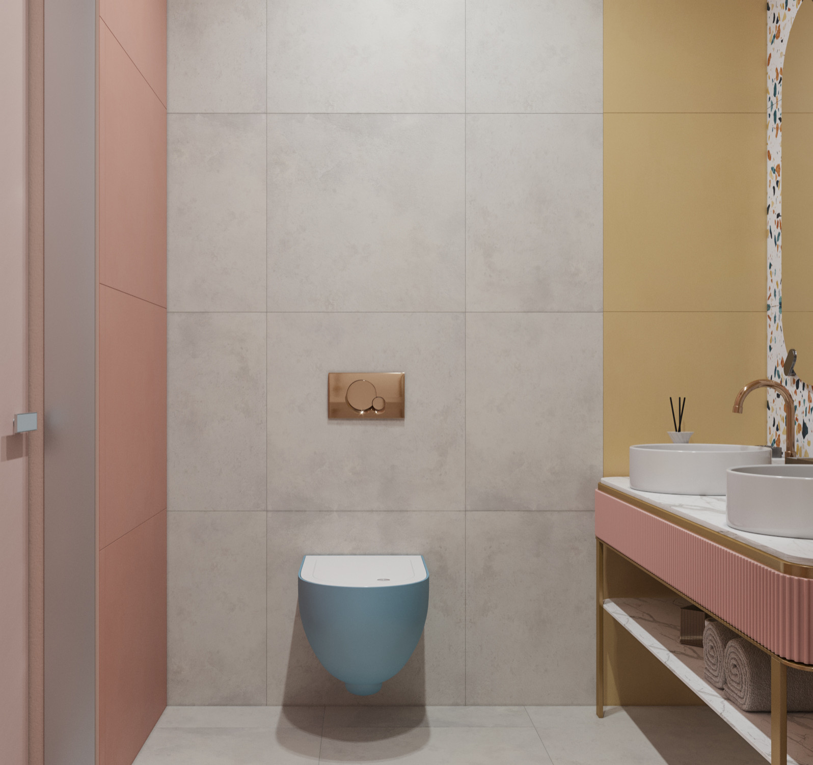 Квартира в нежных тонах для девушки студентки