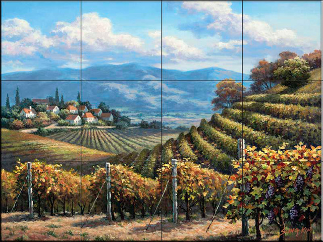 Tile Mural, Vineyard Village by Sung Kim, 17