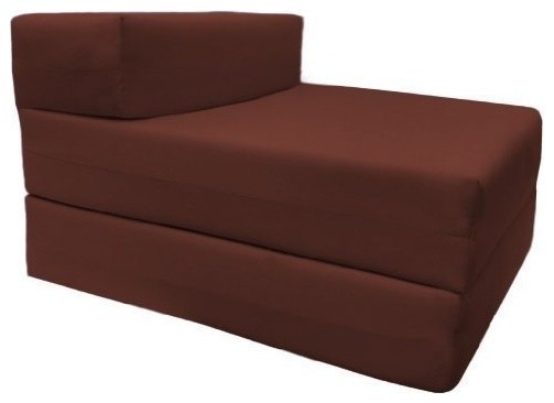 Single Futon Bed, Cotton Drill Fabric and Foam, Also Can Be Used As A Chair