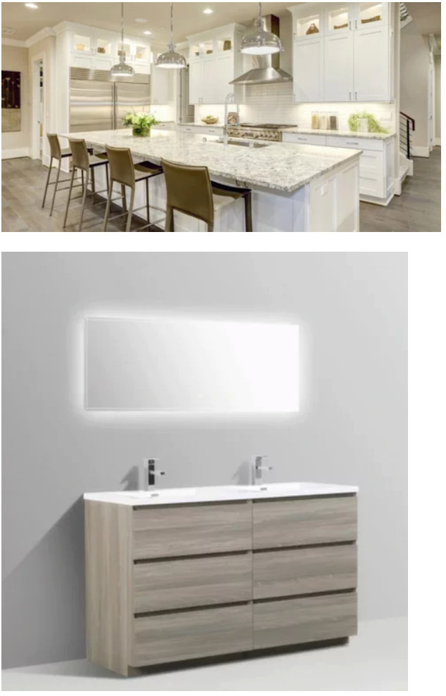 Do bathroom vanity and kitchen need to match?