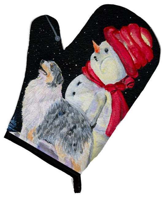 Australian Shepherd Oven Mitt Contemporary Oven Mitts And Pot