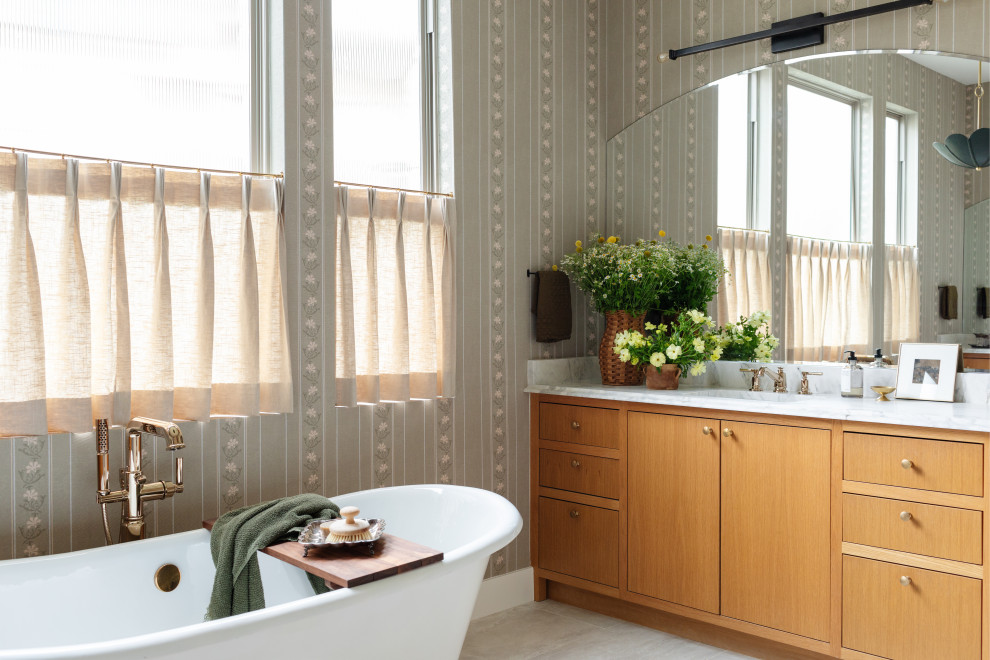 Inspiration for a transitional bathroom remodel in Austin