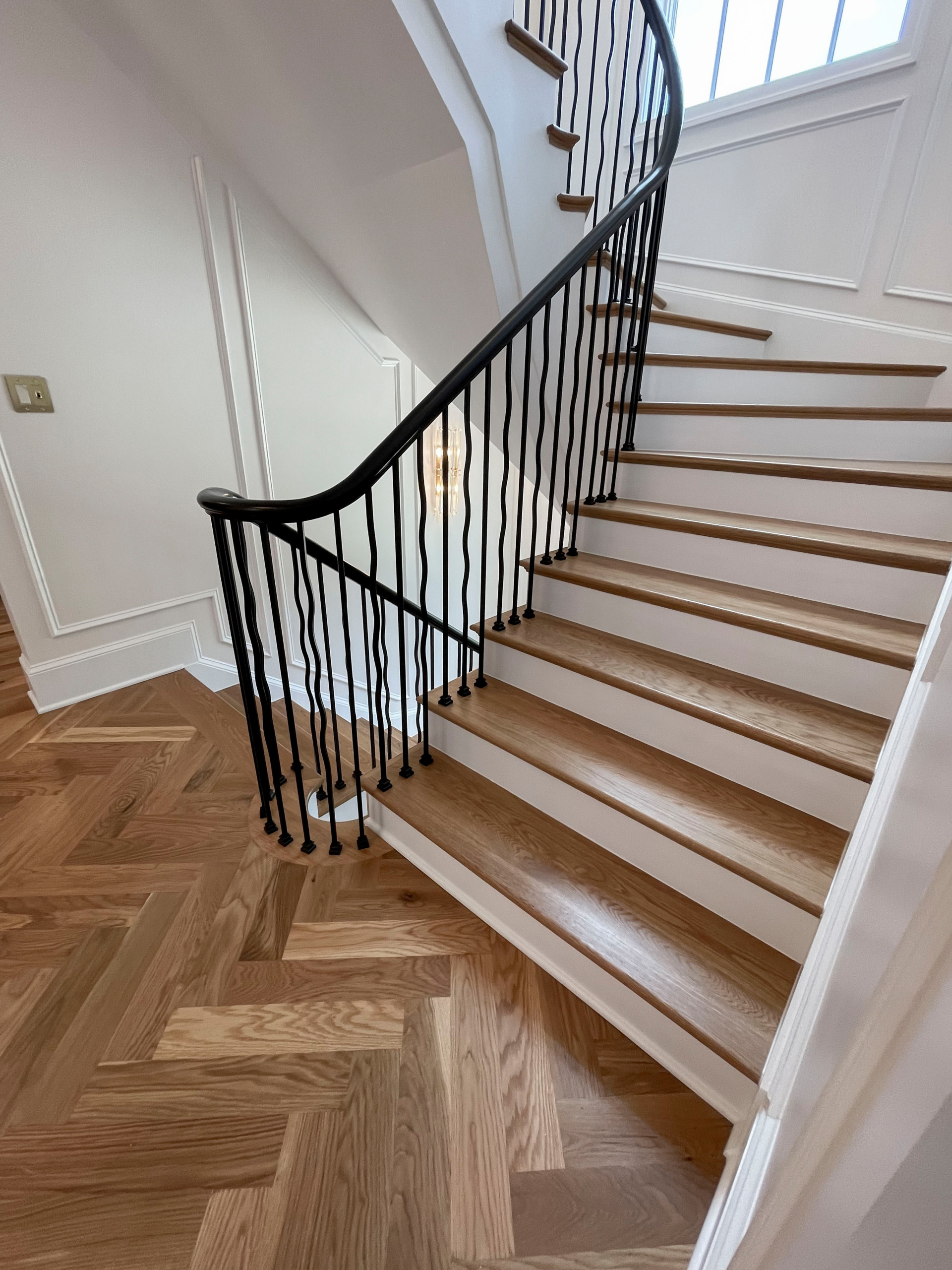 106_Modern Balustrade System Meets Traditional Winding Stairs, Aldie VA  20105
