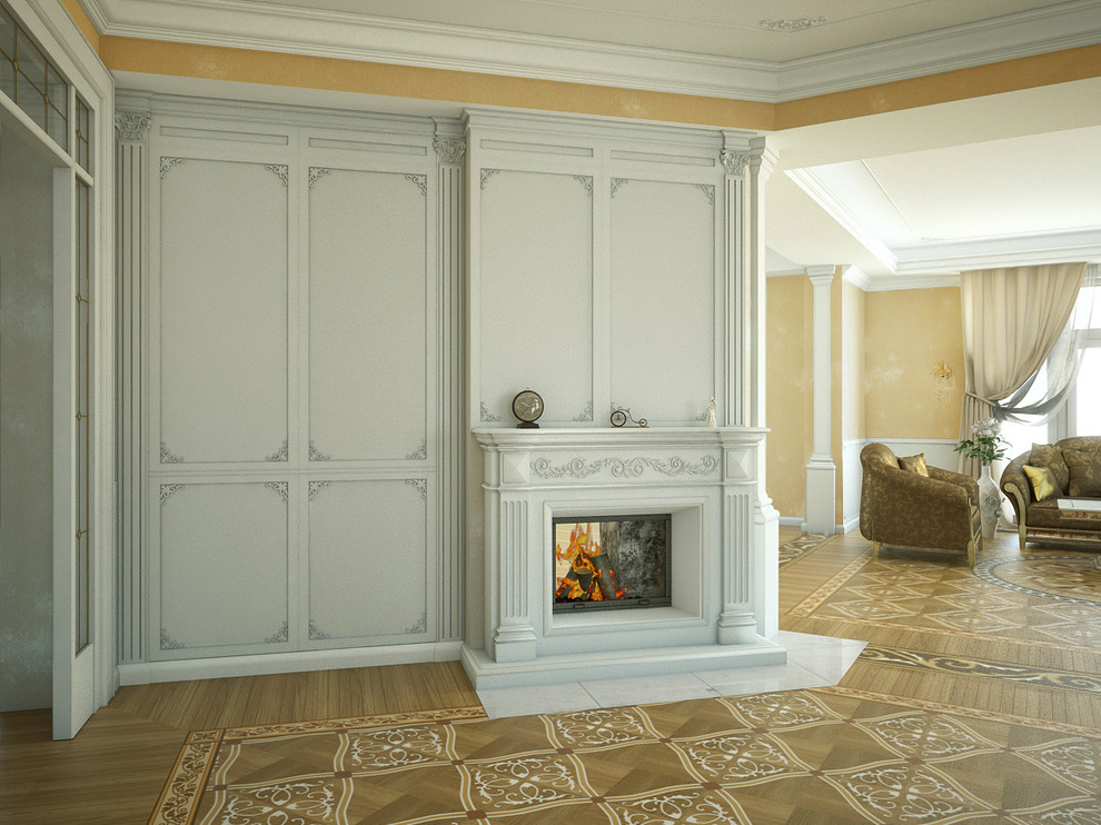 Гостиная, вид на камин