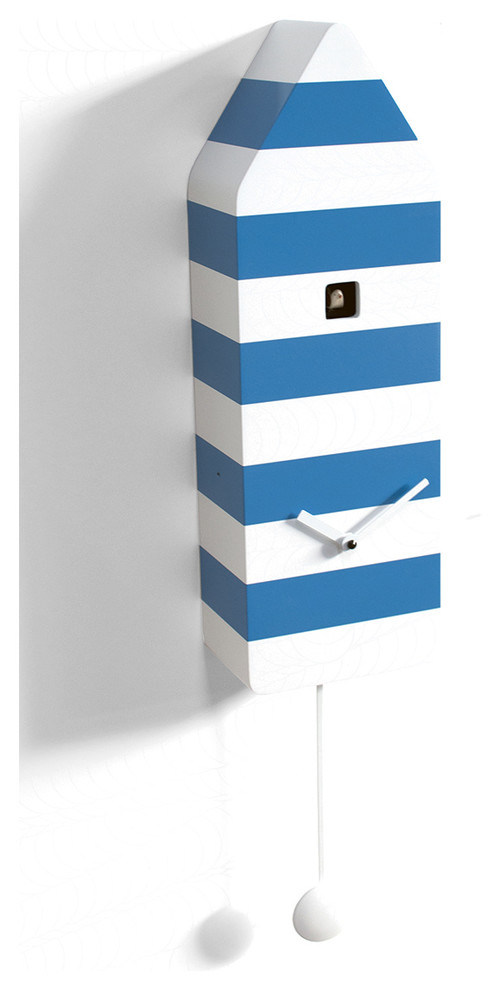 Capri 2075 White/Blue Wall Clock