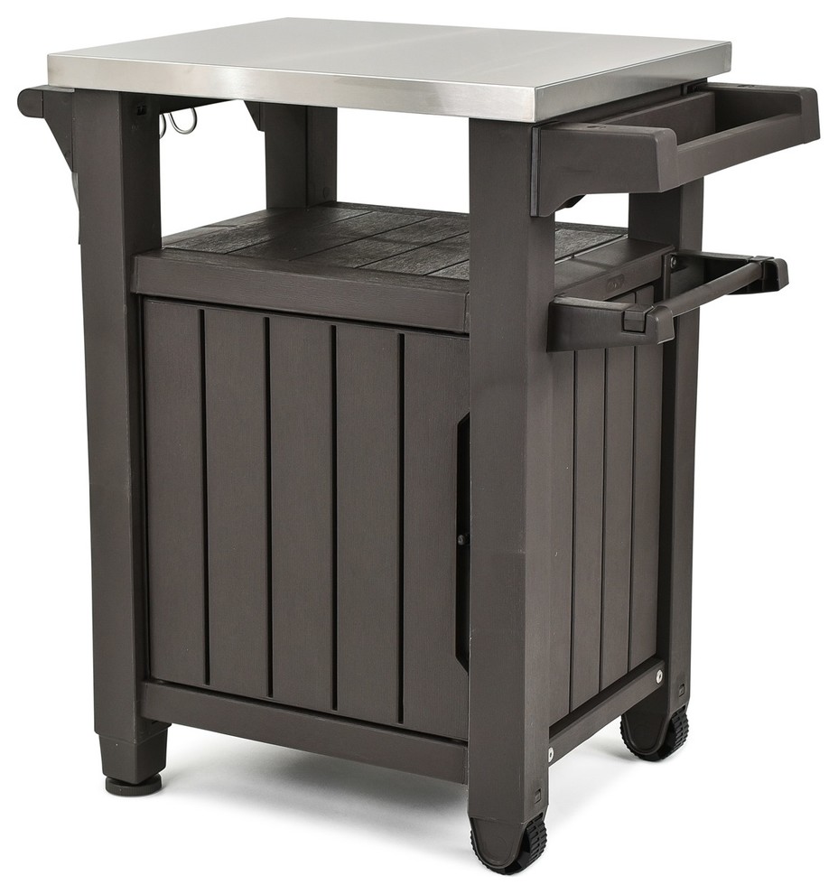 Outdoor Prep Cart, 30" Transitional Outdoor Serving Carts