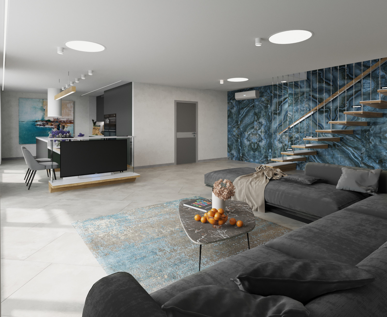 интерьер таунхауса