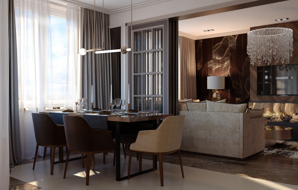 Квартира с комнатами в разный стилях