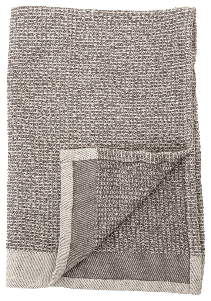 Gray Cotton Waffle Weave Tea Towels, Set of 2