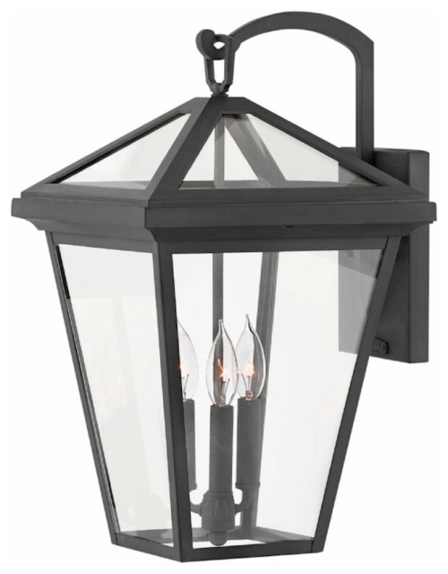 Hinkley Lighting 3 Light Alford Place Outdoor Wall, Museum Black 2565MB-LL