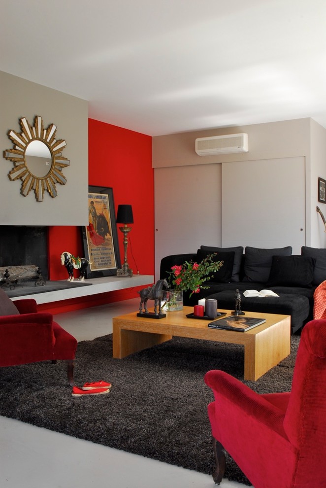 Design ideas for an eclectic living room in Toulouse.