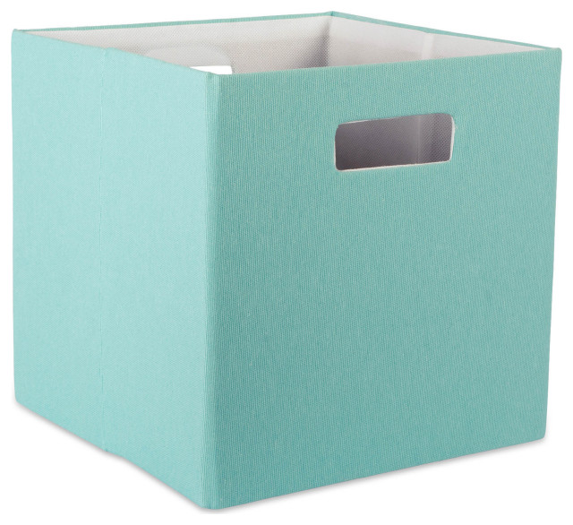 Polyester Cube Solid Aqua Square 13"x13"x13"