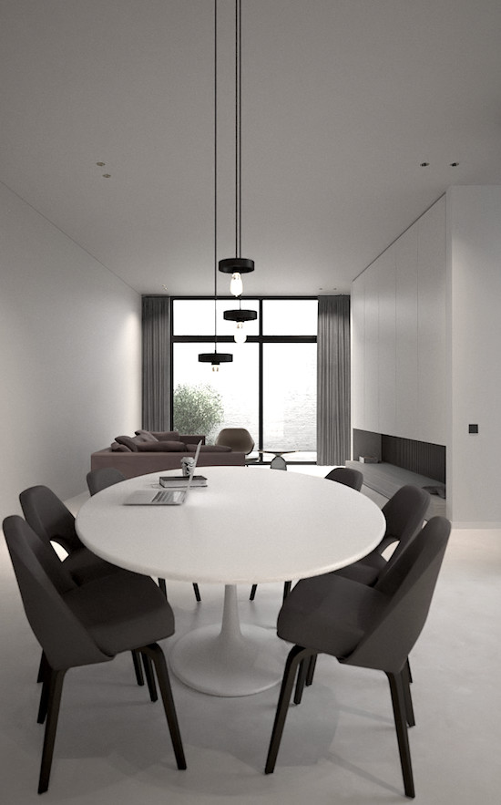 Inspiration for a contemporary dining room remodel in Madrid