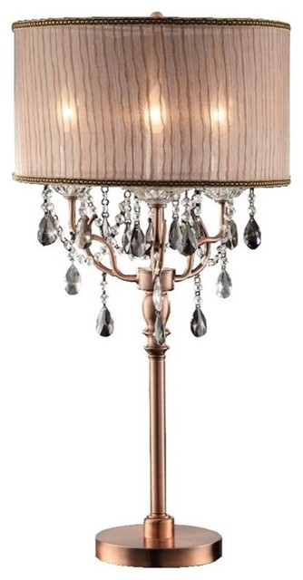 35"H Rosie Crystal Table Lamp