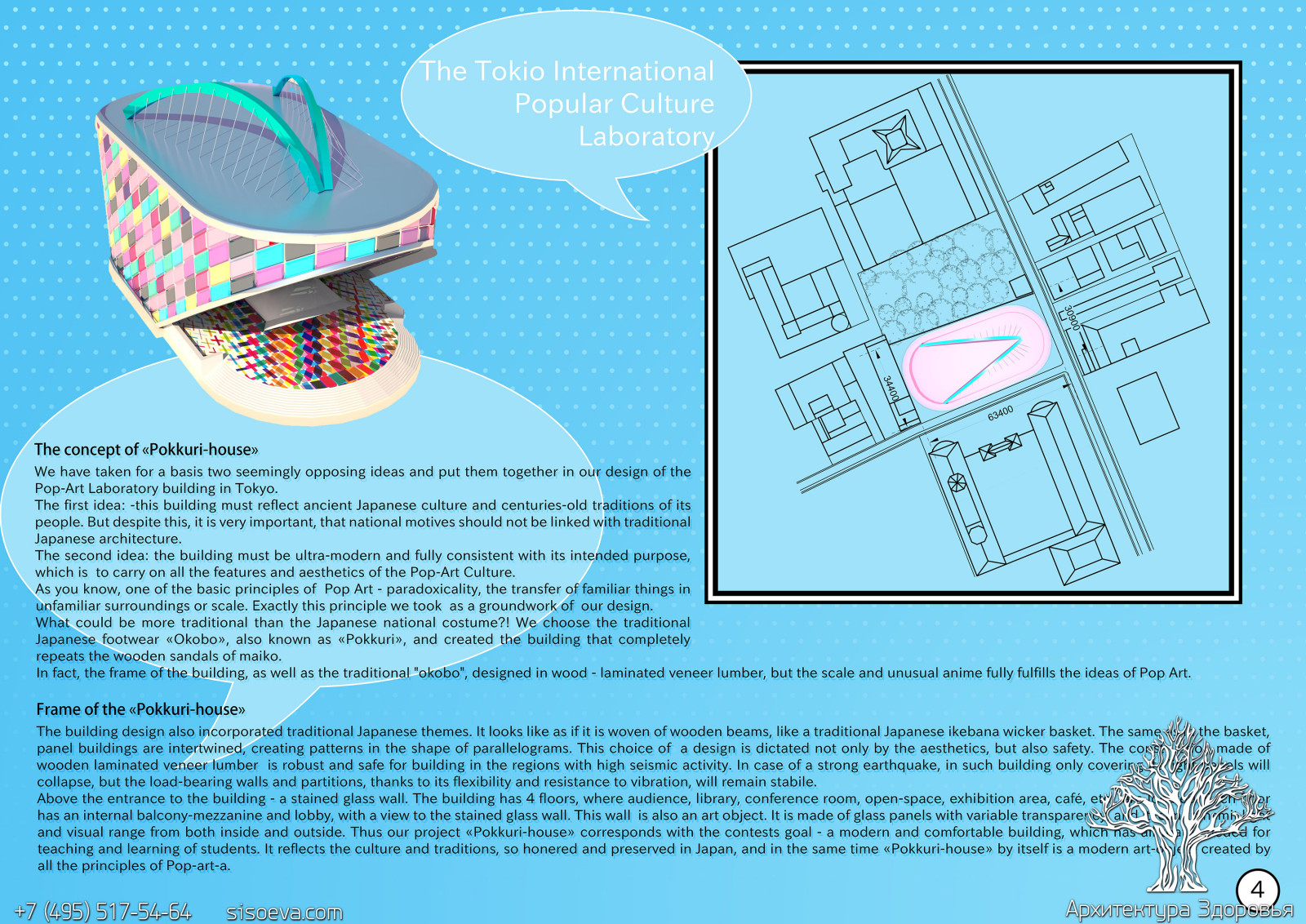 Конкурсный проект - Лаборатория поп-культуры в Токио "POKKURI-BIRU"
