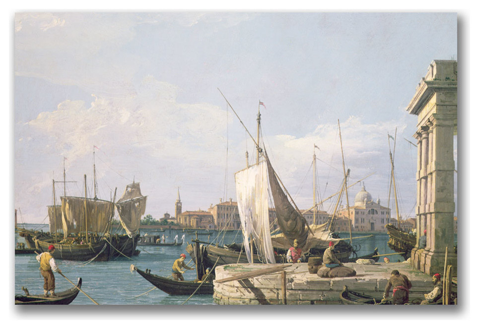 'The Punta Della Dogana' Canvas Art by Canaletto