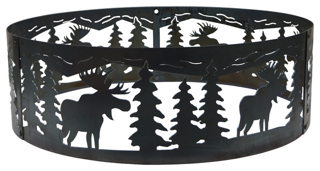 Moose Fire Ring 30 Rustic Fire Pits By P D Metal Works Inc