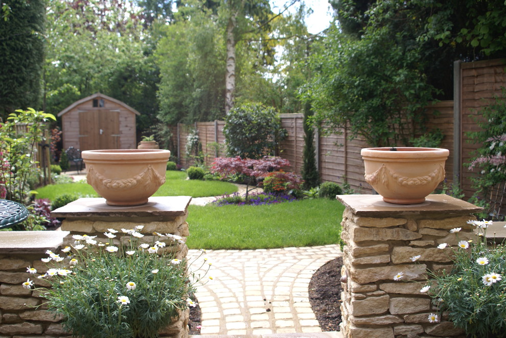 Inspiration for a mid-sized country backyard partial sun garden in Cheshire.