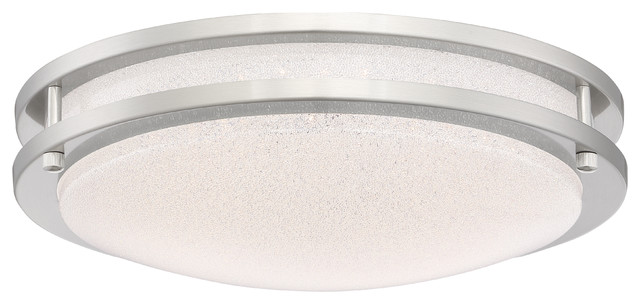 Sparc, Flush Mount, 14", Brushed Steel
