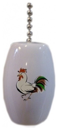 Chicken Farm Animal Ceramic Fan Pull