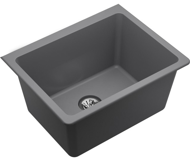 Elkay Quartz Classic Undermount Laundry Sink, Perfect Drain