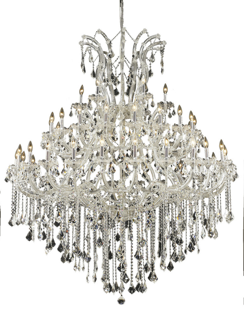 Maria Theresa 49-Light Chandelier, Chrome With Clear Royal Cut Crystal